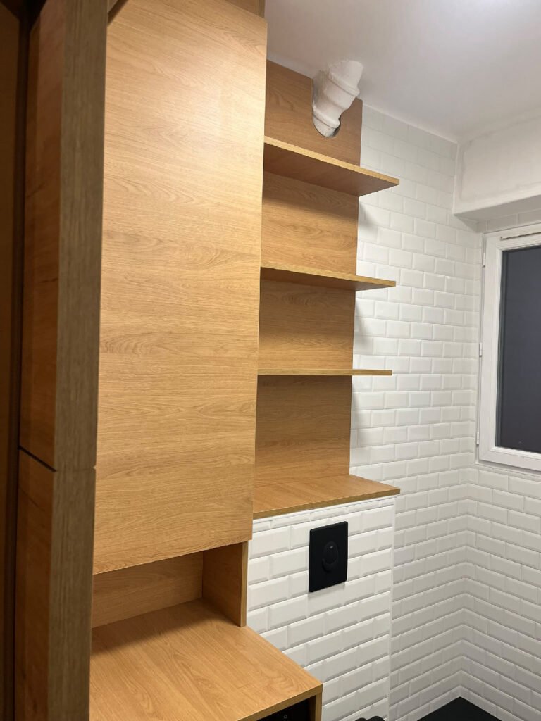 Détail d’un aménagement intérieur en bois